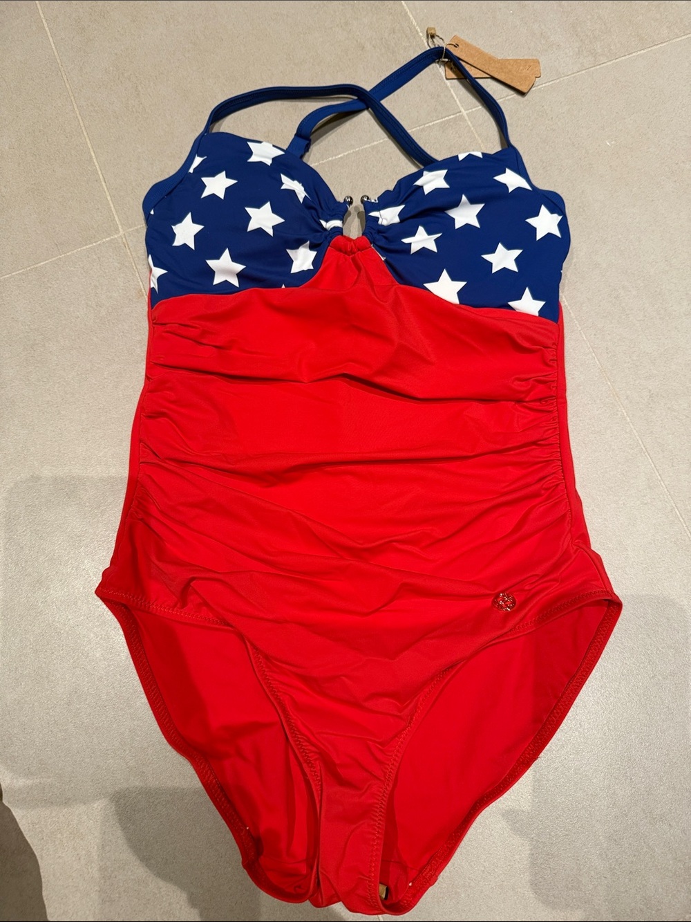 Red and Navy Star One-Piece Swimsuit